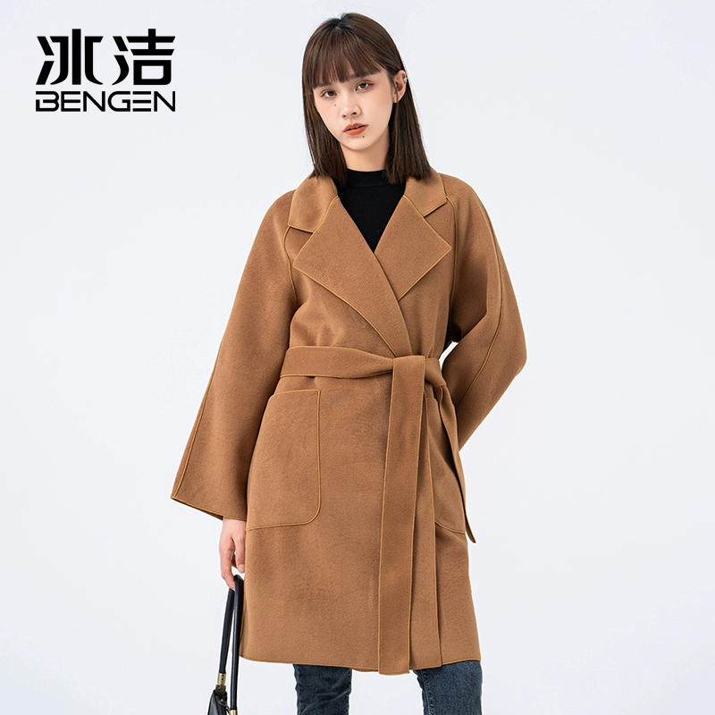 冰洁 2023秋冬款女士中长款毛呢大衣 4色 199元包邮 值值值-买手聚集的地方