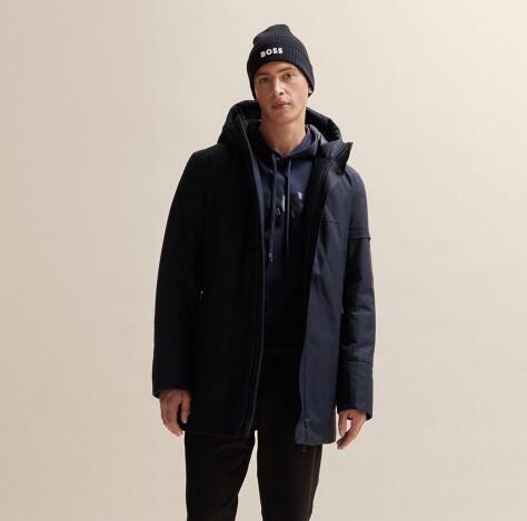 BOSS Hugo Boss 雨果·博斯 J_Terra 男士防泼水保暖派克大衣50477966 2137元 值值值-买手聚集的地方