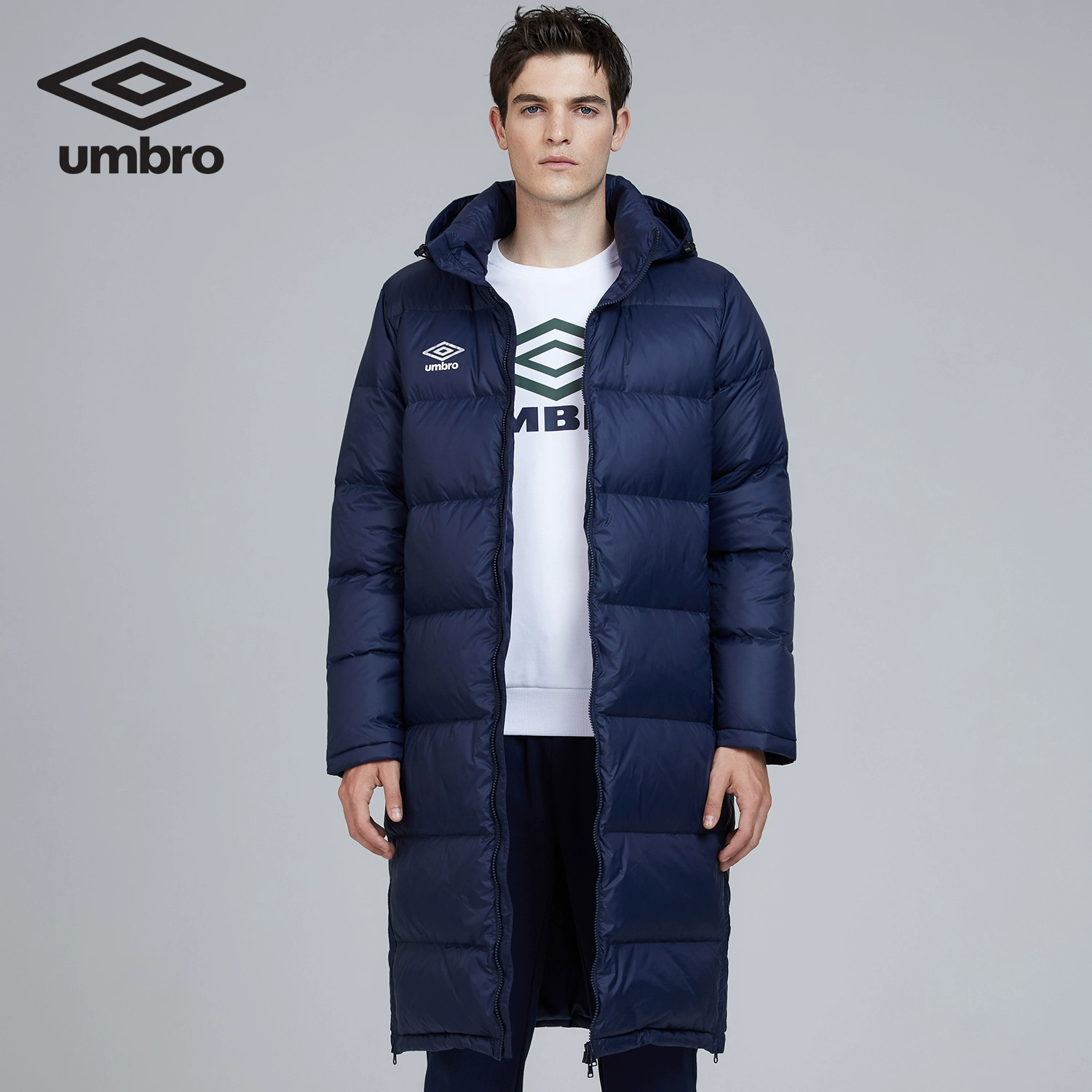 UMBRO 茵宝 80%白鸭绒 男女情侣款长款羽绒服 279元包邮（需用券） 值值值-买手聚集的地方