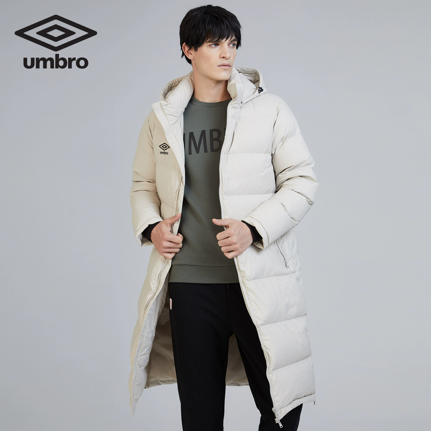 UMBRO 茵宝 80%白鸭绒 男女情侣款长款羽绒服 279元包邮（需用券） 值值值-买手聚集的地方