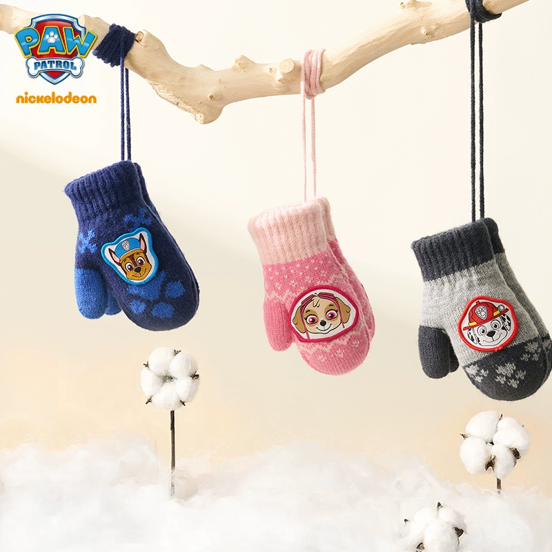 Paw Patrol 汪汪队立大功 男女童挂绳加绒手套 14.9元包邮 值值值-买手聚集的地方