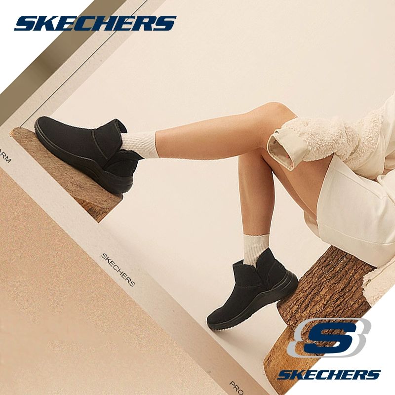 Skechers 斯凯奇 144279 女款2023秋冬反毛皮中筒雪地靴 3色 139元包邮 值值值-买手聚集的地方