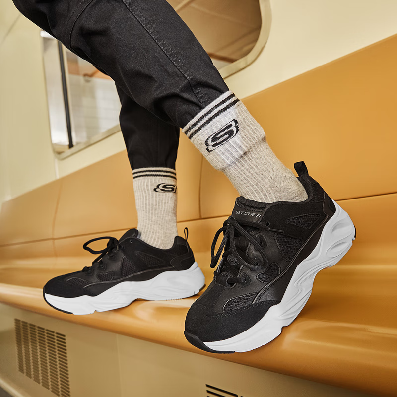 Skechers 斯凯奇 D'lites系列 女士复古老爹鞋66666222 新低139元包邮 值值值-买手聚集的地方