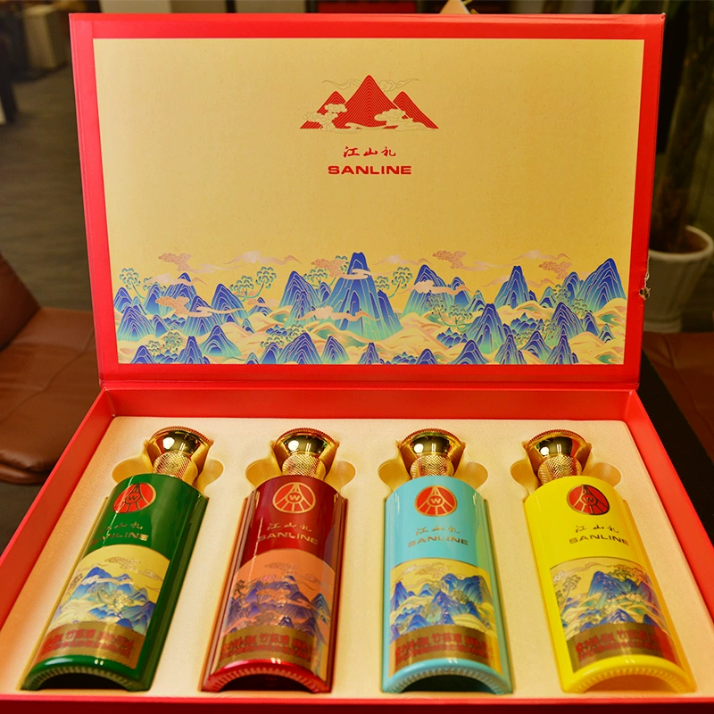 五粮液股份出品，江山礼竹荪酒 52度浓香型白酒450mL*4瓶 送礼袋 新低264.1元包邮 值值值-买手聚集的地方