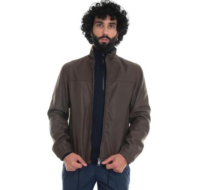 BOSS Hugo Boss 雨果·博斯 Jasis 男士羊皮机车夹克50476955 1696.16元 值值值-买手聚集的地方