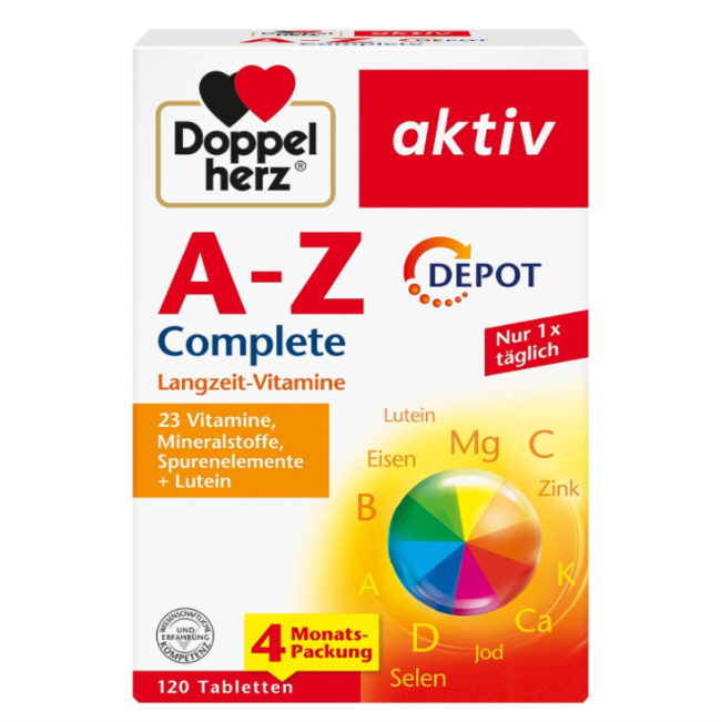 Doppelherz 双心 复合维生素A-Z矿物质缓释片 120片 折后93.47元（天猫旗舰店345元） 值值值-买手聚集的地方