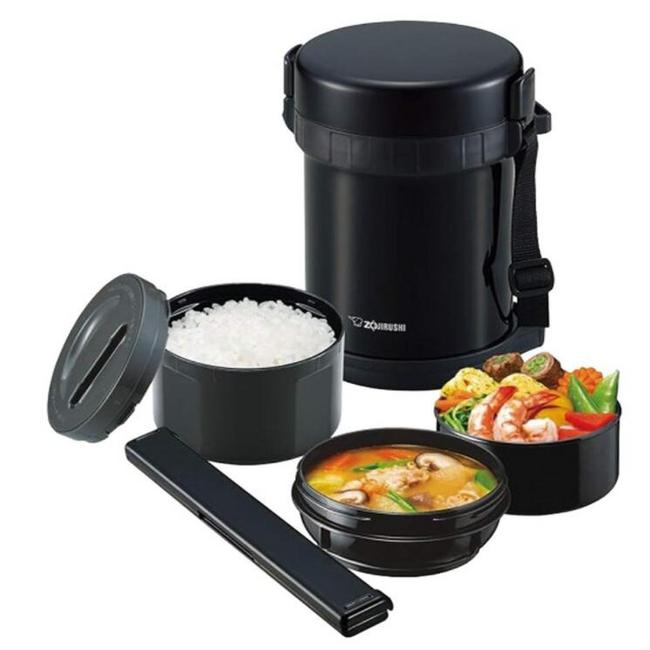 Zojirushi 象印 SL-GH18-BA 不锈钢保温饭盒组合 159.2元 值值值-买手聚集的地方