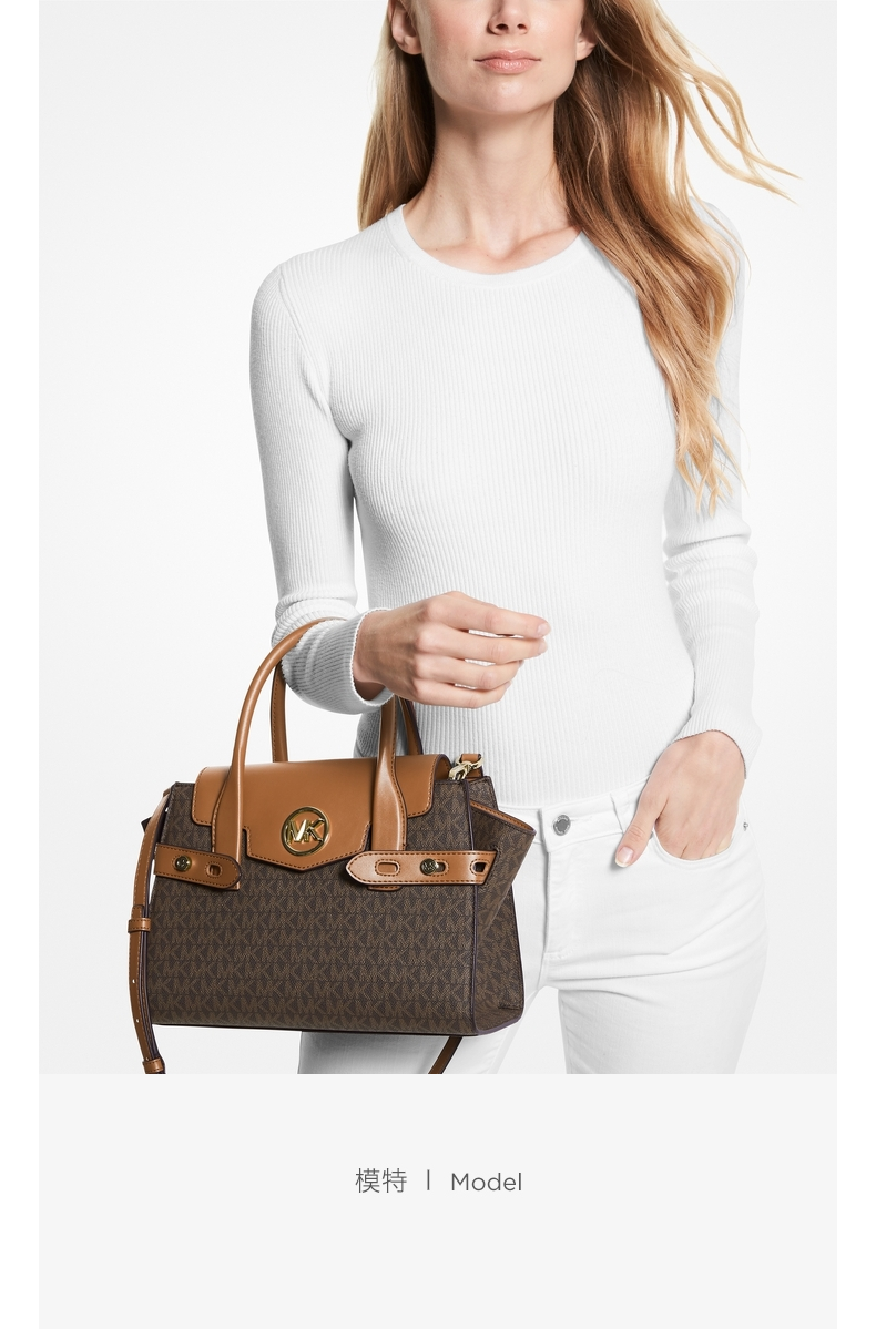 Michael Kors 迈克·科尔斯 Carmen 中号皮质翻盖翅膀包手提包 35S2GNMS8L 982.42元 值值值-买手聚集的地方