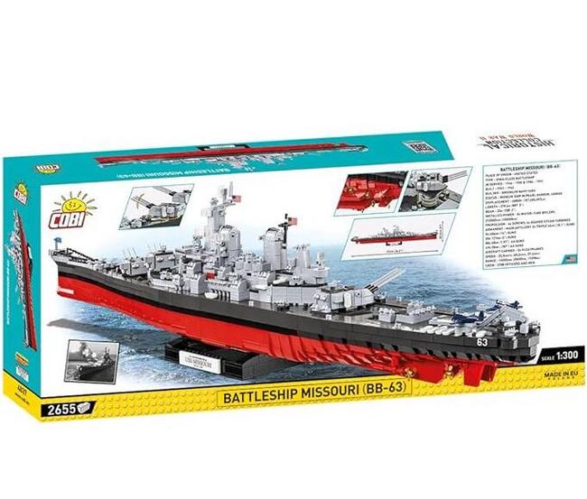 2655颗粒！Cobi Historical历史系列 美军衣阿华密苏里号战列舰 4837 1268.73元 值值值-买手聚集的地方
