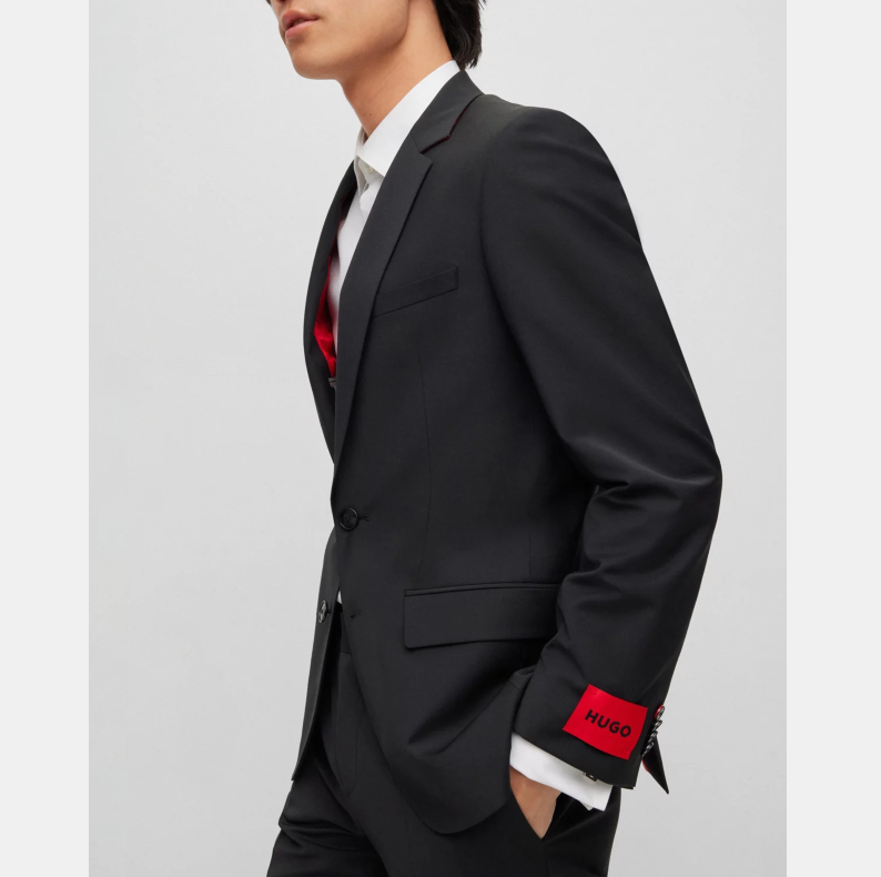 HUGO Hugo Boss 雨果·博斯 男士74%初剪羊毛混纺修身西装2件套 50485862 1547.35元（官网€399） 值值值-买手聚集的地方