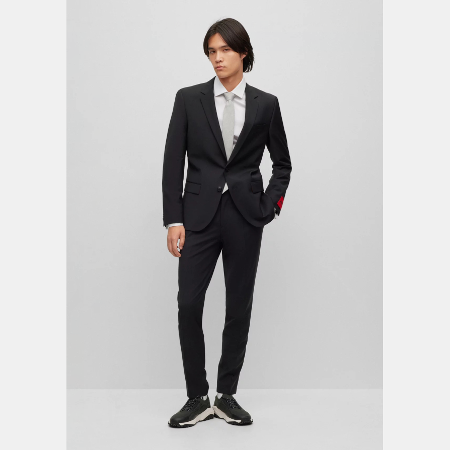 HUGO Hugo Boss 雨果·博斯 男士74%初剪羊毛混纺修身西装2件套 50485862 1547.35元（官网€399） 值值值-买手聚集的地方