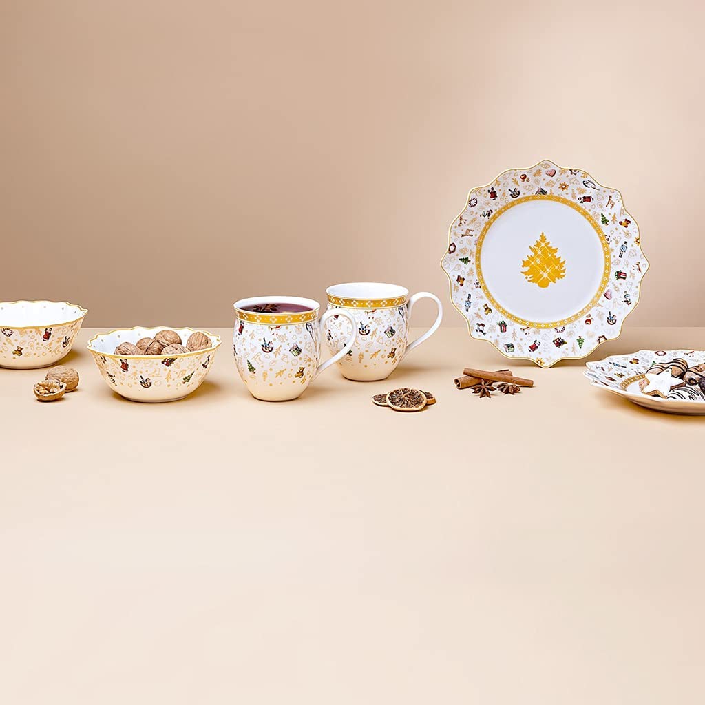 Villeroy&Boch 德国唯宝 圣诞系列 金色周年纪念款早餐餐具6件套装 14-8585-9075 530.40元 值值值-买手聚集的地方