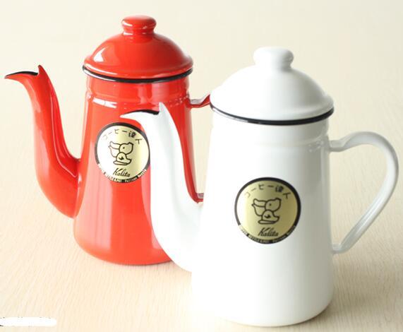 Kalita 卡莉塔 鹤嘴搪瓷珐琅手冲咖啡壶 1L #52123 161.59元 值值值-买手聚集的地方