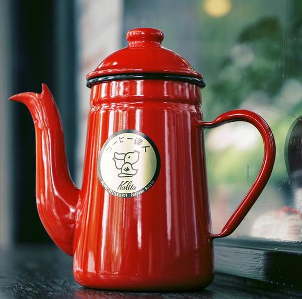 Kalita 卡莉塔 鹤嘴搪瓷珐琅手冲咖啡壶 1L #52123 161.59元 值值值-买手聚集的地方