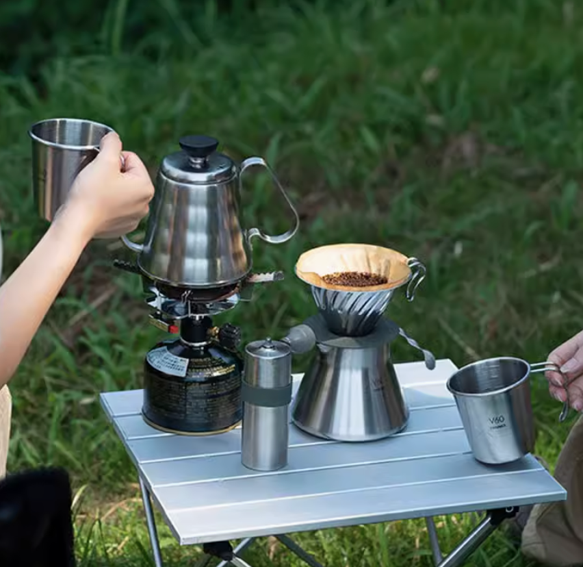 HARIO V60 O-VOCB 户外露营咖啡5件套装 黑色 新低438元（天猫1059元） 值值值-买手聚集的地方