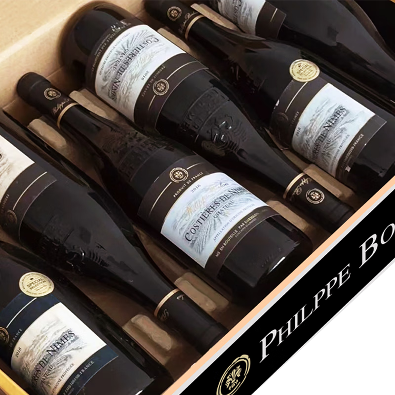 Philippe Borlais 菲利宝莱 法国原瓶进口AOP级 14.5度庄园干红葡萄酒750mL*6瓶 礼盒装 159元包邮 值值值-买手聚集的地方