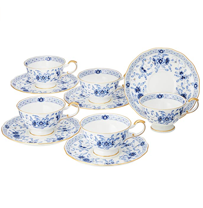 NARUMI 鸣海 Milano系列 骨瓷茶杯碟套装 210ml*5组 887.68元（天猫2组1430元） 值值值-买手聚集的地方