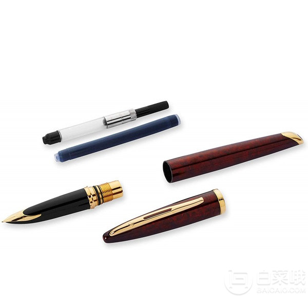 法国产，Waterman 威迪文 Carène 海韵 琥珀纹珍漆金夹墨水笔 M尖 989.71元（天猫旗舰店4030元） 值值值-买手聚集的地方