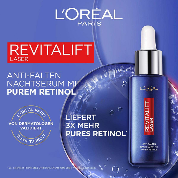 L'Oreal Paris 巴黎欧莱雅 含0.2%纯视黄醇 复颜抗皱夜间精华液30mL 78.18元 值值值-买手聚集的地方