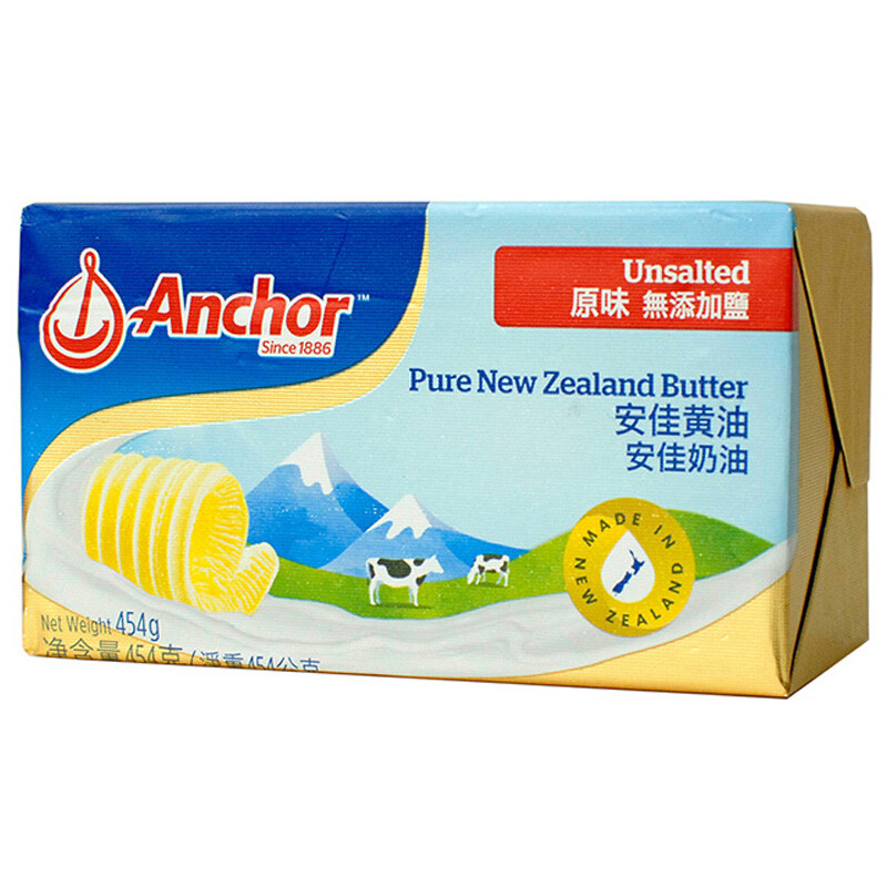新西兰进口，安佳 淡味动物黄油 454g 38.75元 值值值-买手聚集的地方