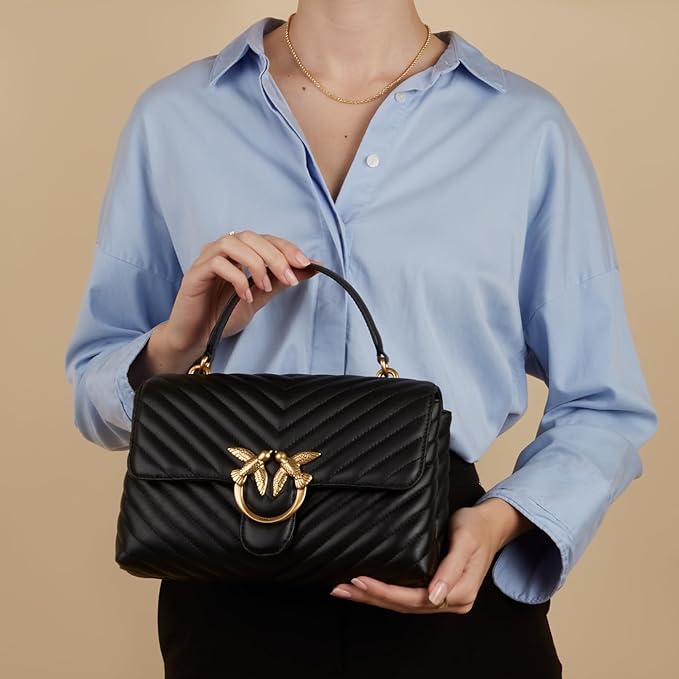 Pinko 品高 Lady Puff 23年新款大号绗缝手提包斜挎包100043_A0GK 新低1270元 值值值-买手聚集的地方