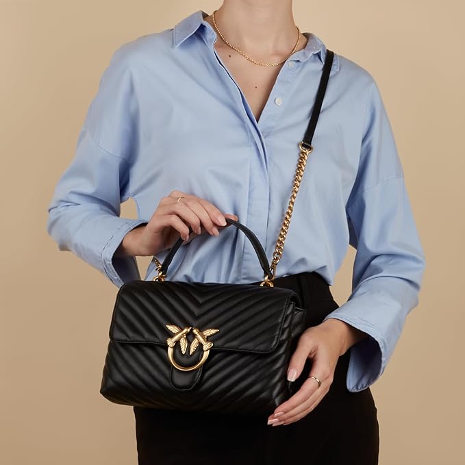 Pinko 品高 Lady Puff 23年新款大号绗缝手提包斜挎包100043_A0GK 新低1270元 值值值-买手聚集的地方
