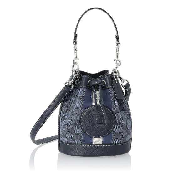 Coach 蔻驰 Dempsey系列 经典标志真皮拼接迷你水桶包C8322 秒杀价828.15元 值值值-买手聚集的地方