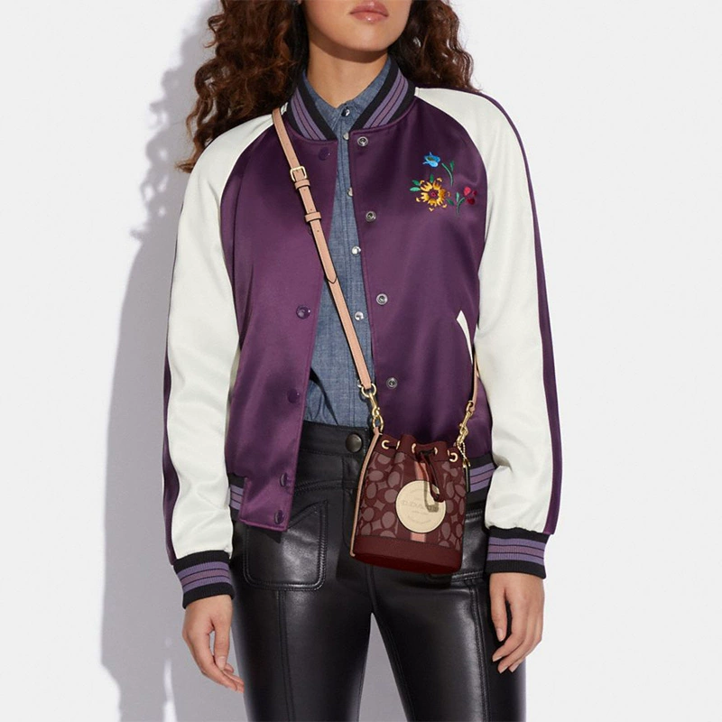 Coach 蔻驰 Dempsey系列 经典标志真皮拼接迷你水桶包C8322 秒杀价828.15元 值值值-买手聚集的地方
