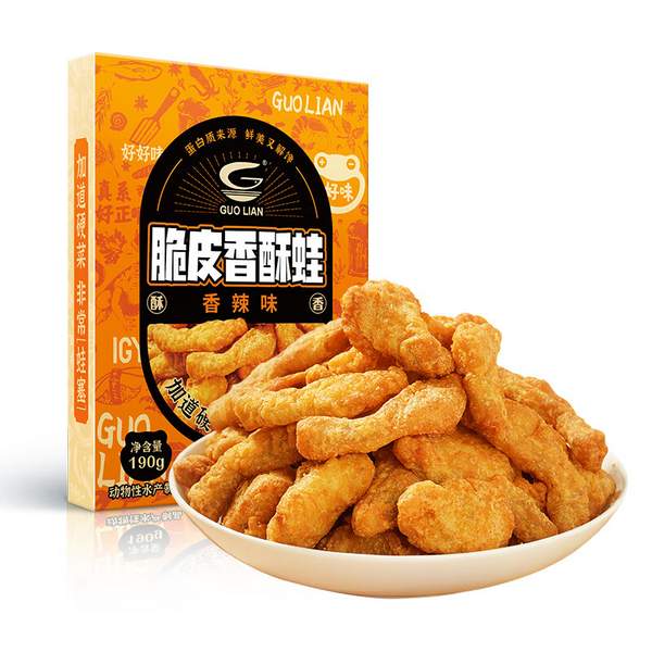 上市企业，国联水产 脆皮香酥蛙天妇罗牛蛙 190g*8盒 新低64元包邮（8元/盒） 值值值-买手聚集的地方