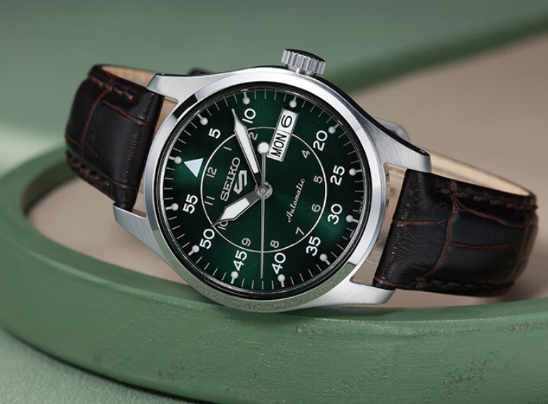 SEIKO 精工 新5号系列 绿盘皮带机械男士腕表 SRPJ89K1 1399元包邮 值值值-买手聚集的地方