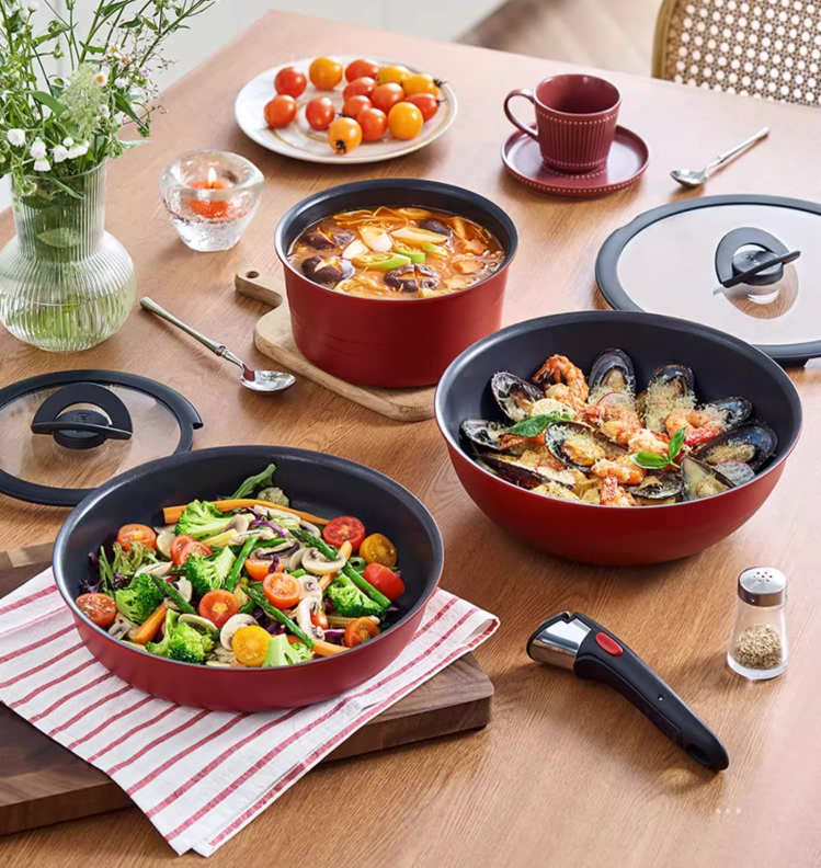 T-fal 特福 Ingenio可拆卸系列 红点不粘锅百变锅6件套 L77991 560.96元（天猫折后988元） 值值值-买手聚集的地方