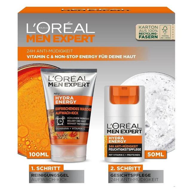 L'Oréal欧莱雅 Men Expert 男士劲能礼品套装 保湿霜50ml+洁面膏100ml 57.07元 值值值-买手聚集的地方