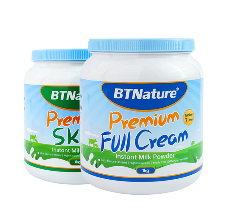 BTNature贝特恩 蓝胖子 高钙全脂无糖奶粉 1kg 79元包邮包税 值值值-买手聚集的地方