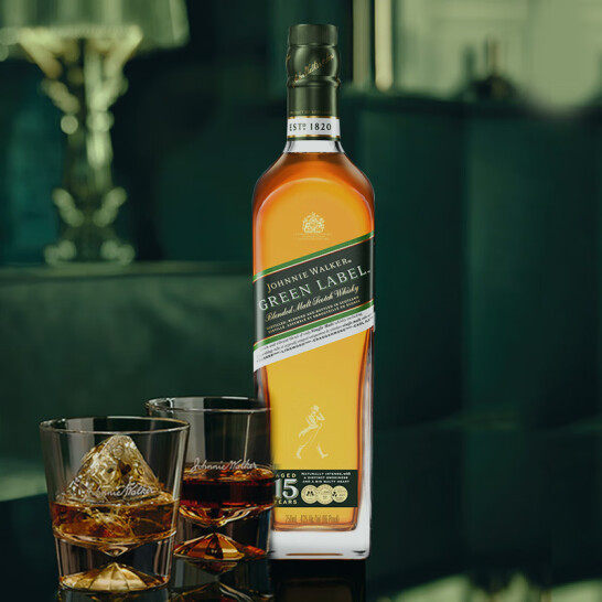 Johnnie Walker 尊尼获加 绿牌 15年调配麦芽苏格兰威士忌 750mL 新低221.25元包邮 值值值-买手聚集的地方