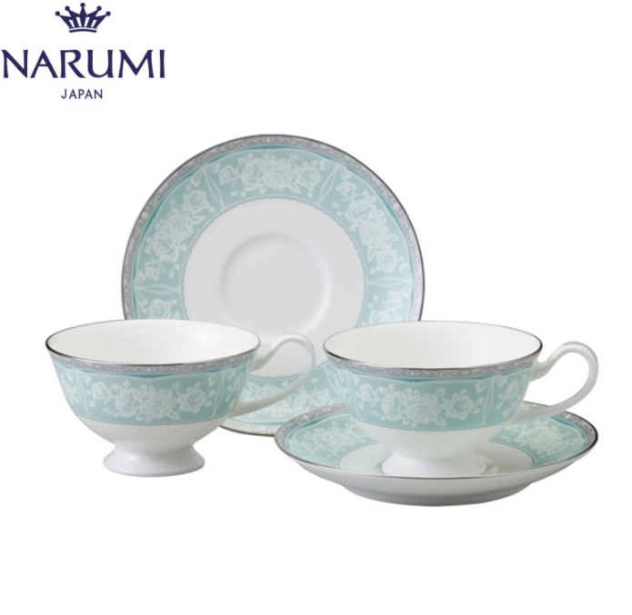 NARUMI 鸣海 Grace Air 双人茶/咖啡杯碟套装 51707-23078P 223.86元 值值值-买手聚集的地方