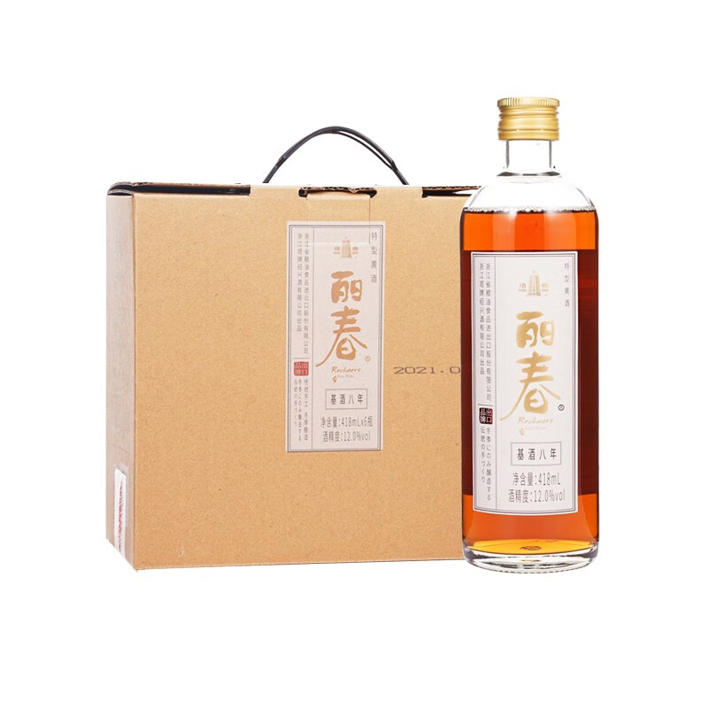 塔牌 丽春 八年手工特型黄酒418mL*6瓶装 整箱 138.2元包邮 值值值-买手聚集的地方