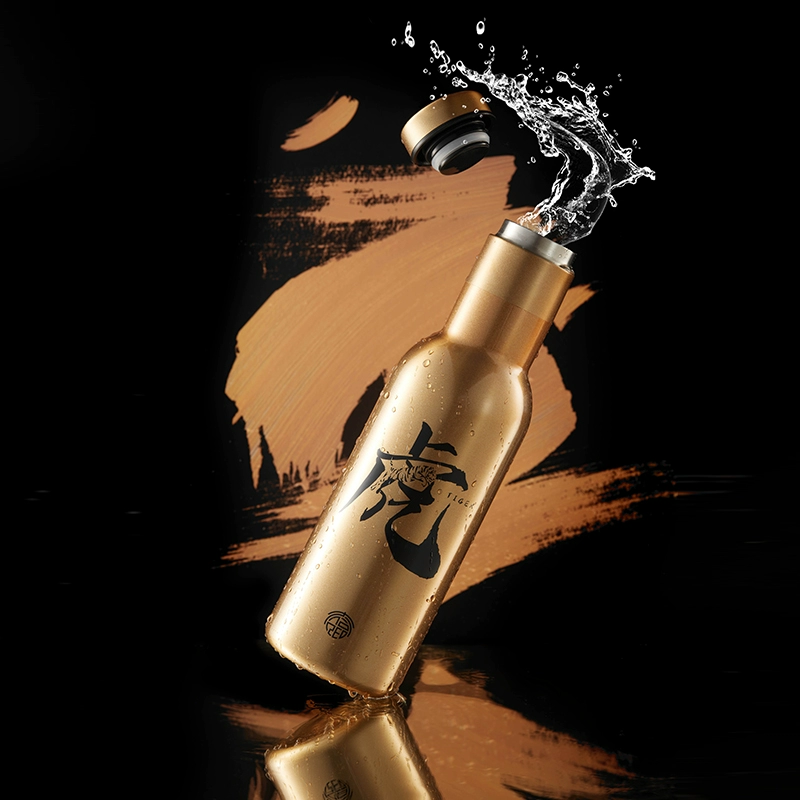 共禾京品&周大福联名 虎虎生威国潮不锈钢保温杯 600ml*2个 两色 史低19.9元包邮（9.9元/个） 值值值-买手聚集的地方