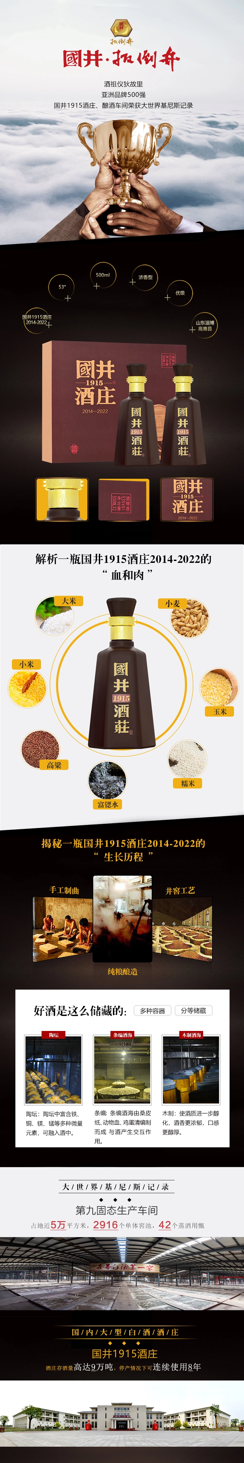 扳倒井 国井1915酒庄 2014-2022 53度浓香型粮食酒500mL*2瓶礼盒装 送手提袋 新低79.5元包邮（双重优惠） 值值值-买手聚集的地方