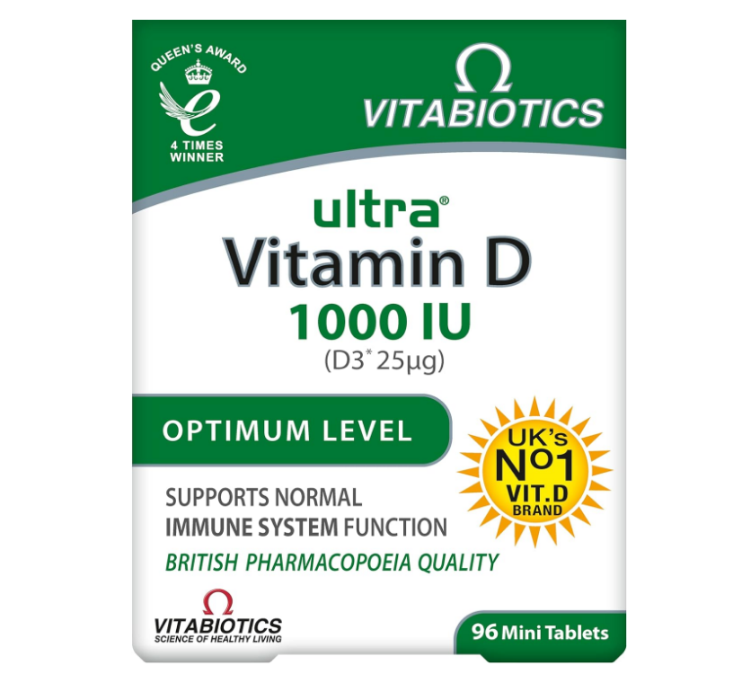 VITABIOTICS 薇塔贝尔 Ultra 维生素D3片 1000IU*96粒 29.18元 值值值-买手聚集的地方