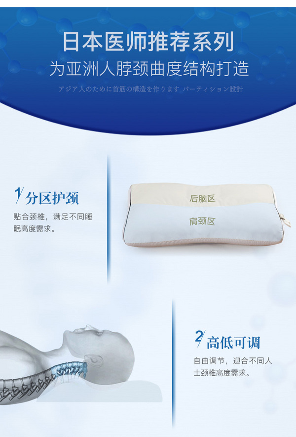 销量第一，西川产业 医师推荐系列 助眠护颈椎软管枕头 低枕 新低290.24元 值值值-买手聚集的地方