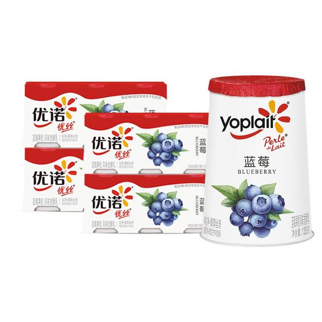Yoplait 优诺 优丝 果粒风味发酵乳 135g*12杯 81元顺丰冷链包邮 值值值-买手聚集的地方