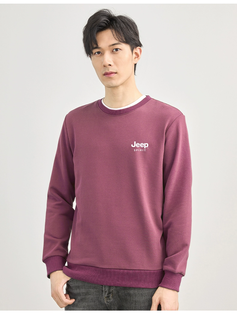 Jeep Spirit 吉普 男士圆领休闲卫衣 多色 69元包邮（加绒款89元） 值值值-买手聚集的地方