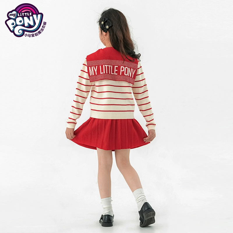 My Little Pony 小马宝莉 2024春新款女童洋气针织衫两件套（120~160码）2色 89元包邮 值值值-买手聚集的地方