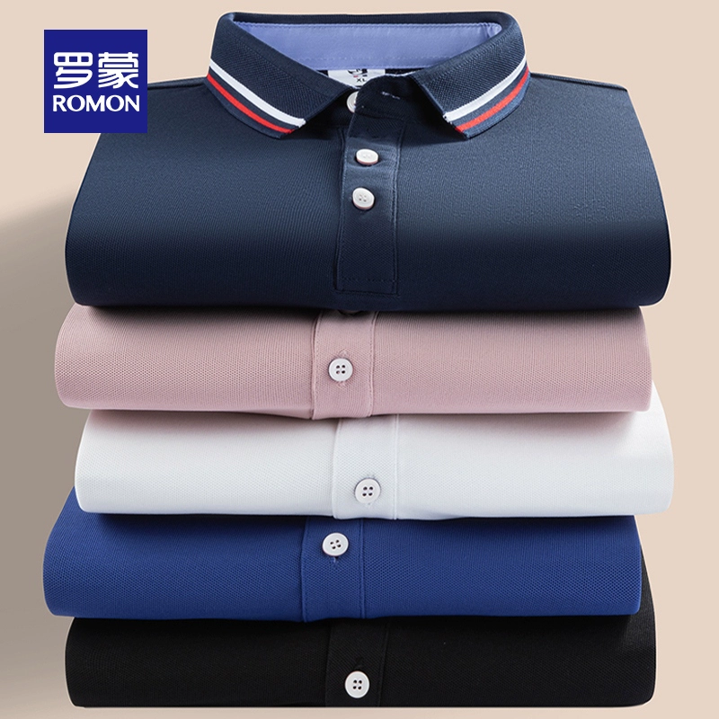 Romon 罗蒙 男士长袖休闲Polo衫*2件 5色 99.8元包邮 （49.9元/件） 值值值-买手聚集的地方