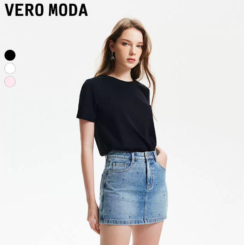 Vero Moda 2024春夏新款 女士基础款短袖T恤 59.1元包邮 值值值-买手聚集的地方