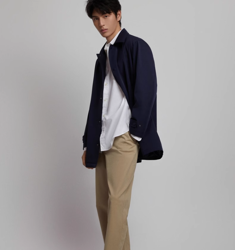 Gap 盖璞 男士春秋防雨防风翻领长款夹克外套 811146 284.05元 包邮 值值值-买手聚集的地方