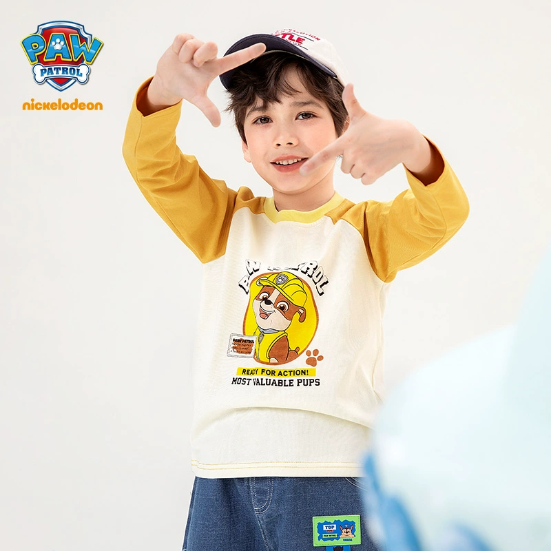 Paw Patrol 汪汪队立大功 男女童撞色长袖T恤（105~140码）多色 39.9元起包邮 值值值-买手聚集的地方