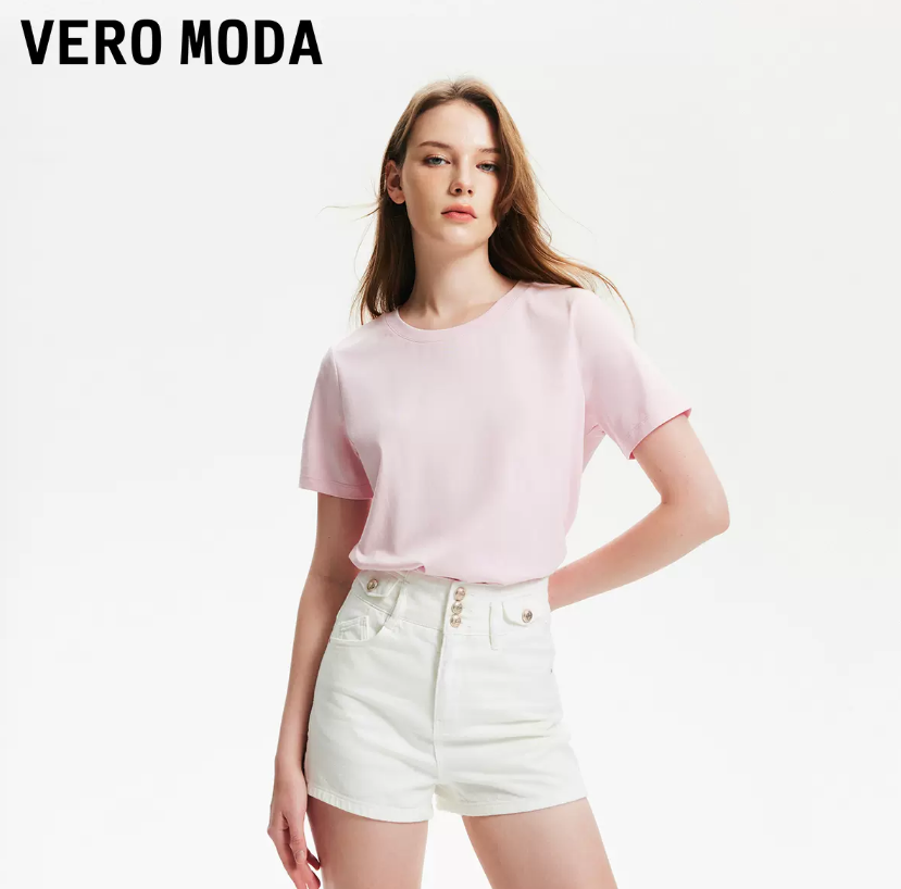 Vero Moda 2024春夏新款 女士基础款短袖T恤 59.1元包邮 值值值-买手聚集的地方