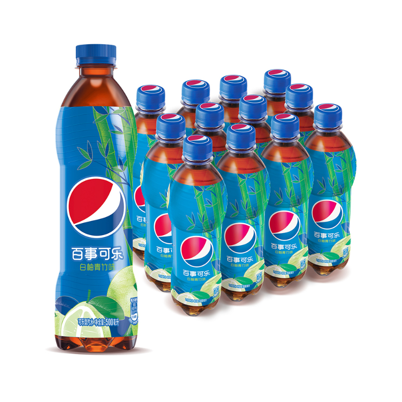 PEPSI 百事 太汽系列 白柚青竹口味可乐型汽水 500ml*12瓶*3件 46.59元（15.53元/件、1.29元/瓶） 值值值-买手聚集的地方