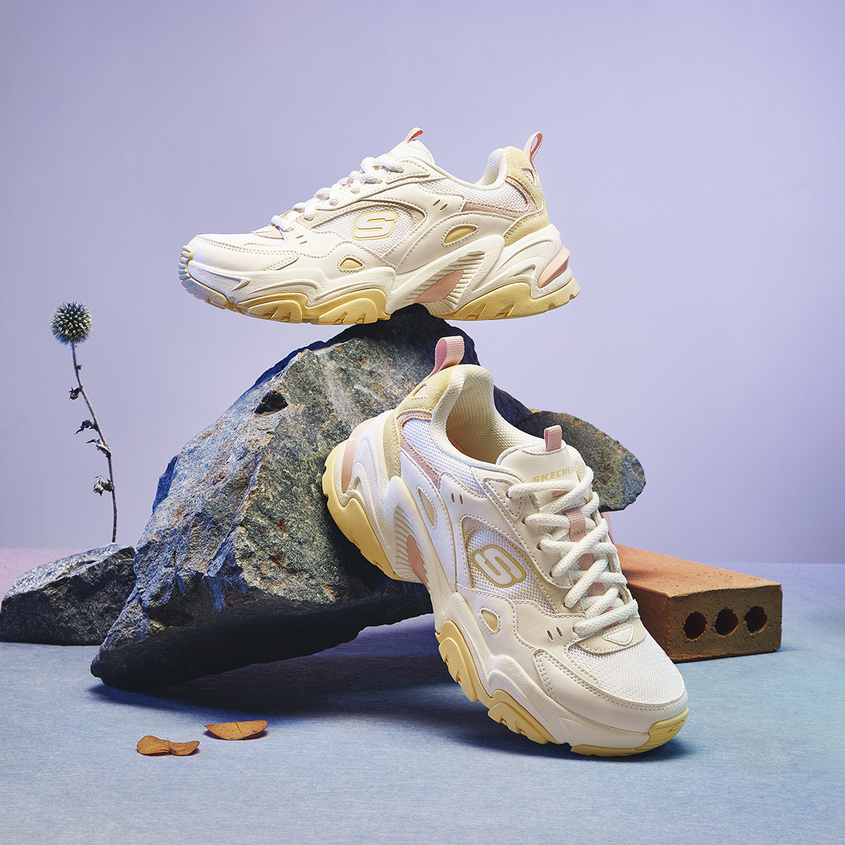 时代少年团同款，Skechers 斯凯奇 D'Lites女款复古时尚机甲鞋老爹鞋149916/237209 新低159元包邮 值值值-买手聚集的地方